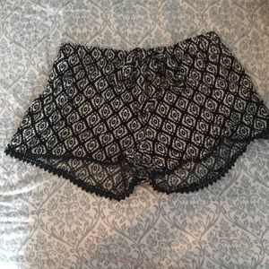 Super cute black and white pj shorts!